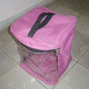 Neceser grande rosado y transparente con zipper. Bolsa o estuche para llevar y guardar todo lo necesario - Img 54858504