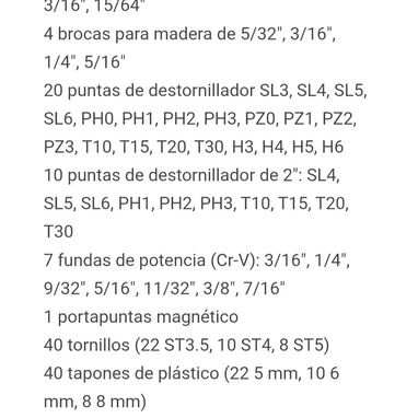 JUEGO DE HERRAMIENTAS CON TALADRO INALAMBRICO - Img 120503687