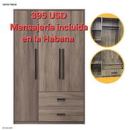 🔖Closet Moderno de 3 Puertas y 2 Gavetas - Img 55683425