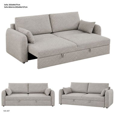 Sofá cama beige claro - 2/2