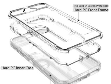 Forro semitransparente negro triple de alta protección para iPhone 14 Pro Max!! - Img 60840034