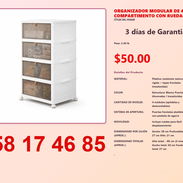 ORGANIZADOR MODULAR DE 4 COMPARTIMENTO CON RUEDAS - Img 54824167
