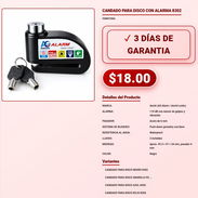 CANDADO PARA DISCO CON ALARMA 8302 . - Img 57892879