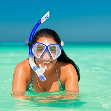 Máscara, visor en cristal anti empaño mas snorkel/snorkeling/bucear - Img 107056598