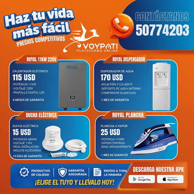 Ventilador recargable, Split, lavadora, nevera, plancha, sandwichera, cafetera, calentador, ducha, cocina, infrarroja - Img 121572012