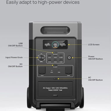 Aferiy P310 Portable Power Station 3840Wh LiFePO4 Solar Generator 3600W AC/DC - 2/7