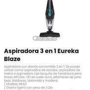 Aspiradora 3 en 1 Eureka Blaze. Se puede utilizar como aspiradora de escoba, aspiradora de mano o con boquilla - Img 55957460