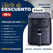 Freidora de aire marca eko de 5.5lt garantía 6 meses - Img 55205124
