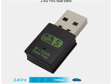 Conectividad Inalámbrica para tu PC: Adaptadores Wifi + Bluetooth USB con Wifi AC 600Mb/s 100% Originales - Img main-image-43702248