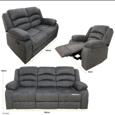 Juego de sofa y butacas reclinables - Img 122650753