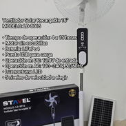 Ventilador Recargable de Pedestal con su panel solar en 80 usd con mensajería x coste adicional - Img 55953464