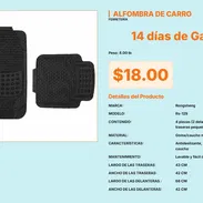 Juego de Alfombras Rongsheng Rs-129 de Caucho Negro para Resguardo de Suelo VPT#-0453 - Img 55669205