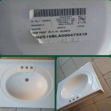 Lavamanos nuevo blanco 25x19 pulgadas - 2/2