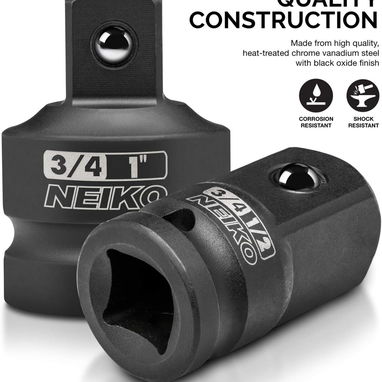 Neiko 30223A Juego de adaptador y reductor de impacto 8 piezas 🌐 Para destornillador, taladro y trinquetes - 7/8