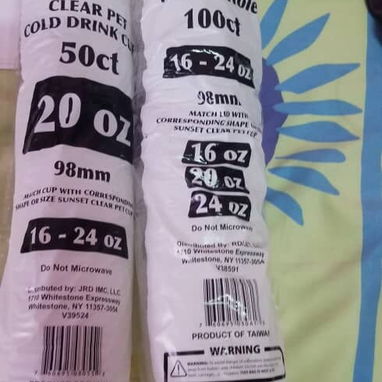 Vasos grandes nuevos con tapa de bolita - 2/2
