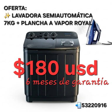 Lavadora semiautomática 9kg con 6 meses de garantía - Img 117260436