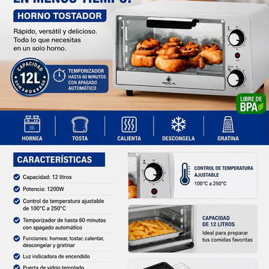 Horno Tostador ROCA de 12 litros 🪻 - 3/3