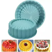 Molde Redondo De Silicona Para Pasteles. Forma Ondulada Y Radial. - Img 56053338