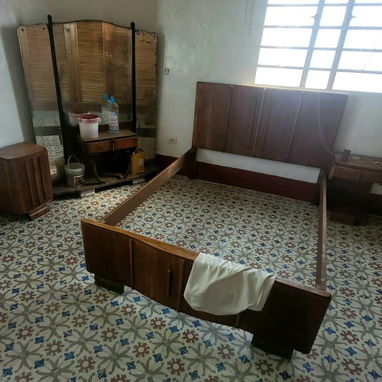 Juego de cuarto antiguo de madera buena - 7/7