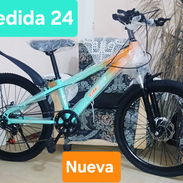 Bicicletas medida 24 frenos d disco,7 velocidades,amortiguacion delantera nuevas en su caja - Img 57840585