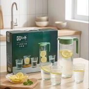 Juego de jarra de cristal con cuatro vasos - Img 58417677