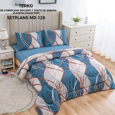 Juegos de edredón y sábanas King size de 5 piezas_ G60*MiC* - 4/10