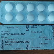 Metformina de 500mg blíster de 10 Tab en 350 MN - Img 55831199