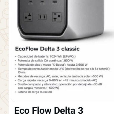 ECOFLOW, PANEL SOLAR, CABLES - 8/10