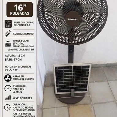 Ventilador recargable de pedestal - Img 125278011