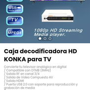 Caja decodificadora HD KONKA para TV.Incluye: 1 HDMI; 1 RCA y transformador 12V - Img 52719882