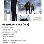 PS5 NEW* PS5 en caja/ PlayStation 5/ PS5 FAT edición Dios de la Guerra/ PlayStation 5 SLIM Edición Spider Man 2 - Img 42156749