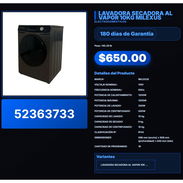LAVADORA SECADORA AL VAPOR 10KG MILEXUS . - Img 57509473
