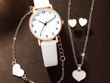 ✨🦁✨Set reloj, collar, pulsera y pendientes de corazón,.,.✨🦁✨ - Img 64779564