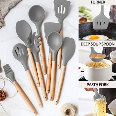 Utensilios de cocina, 12 utensilios de silicona - 10/10