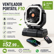 Ventilador F10 recargable portátil de alta velocidad de 20000 mAh - Img 56443710