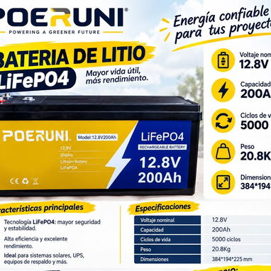 Baterías de lifepo4 nuevas de 12.8V200ah de 2500kw en 530usd tel. 53714462 - 2/2