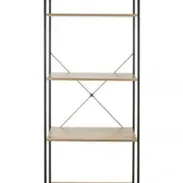 🔸 Estantería de Metal y Madera.   📏  60cm ancho  📏 32.5cm profundidad.  📏 148cm altura    📦 Nueva en su caja. - Img 55628649