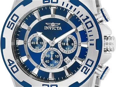 Invicta 22319 Pro Diver Reloj de cuarzo plateado con pantalla analógica para hombre, Acero inoxidable, Reloj de cuarzo, - Img 64659364