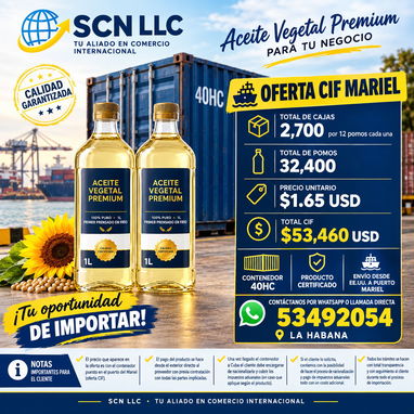 Pollo, MDM, aceite, maltas y jugos proveedor directo hasta Puerto Mariel contáctenos al 53492054 estamos en la Habana - 2/6