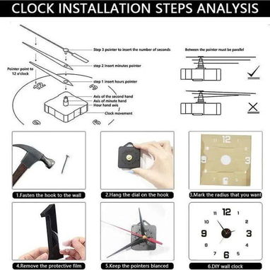 📞53884600.🎇Reloj de pared creativo sin marco DIY 🎇 Mensajería disponible.🚴 - Img 119317114
