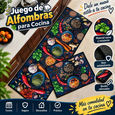 Alfombras de cocina Set de 2 piezas en 5500cup( Medidas: Chica: 40x60cm  Grande: 40x120cm ) - 2/6