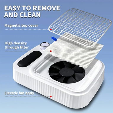 Extractor de polvo para uñas, de muy buena calidad. Viene con su filtro. Nuevo en caja - Img 115137805