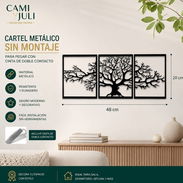 Juego de cuatro letreros y placas de metal elegantes, diseñados para decoración moderna minimalista - Img 56907892