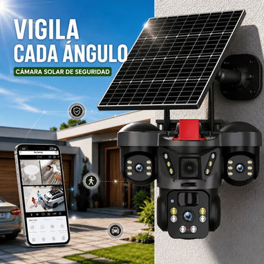 Cámara de seguridad Solar 3 lentes 15mpx - 2/10