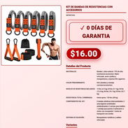 KIT DE BANDAS DE RESISTENCIAS CON ACCESORIOS . - Img 57881884