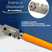 Cortador De Vidrio / Diamante 6 Cuchillas Rotativas (3-8mm o 1/8-5/16") Cromado (423002) - Img 55829687