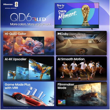 Hisense de 43” QLED 4K UHD ( serie QD6 del 2025 ) - Img 122196718
