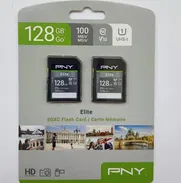 Tarjetas SD PNY Elite de 128GB de 100 MB /s 18 USD la unidad - Img 50952703