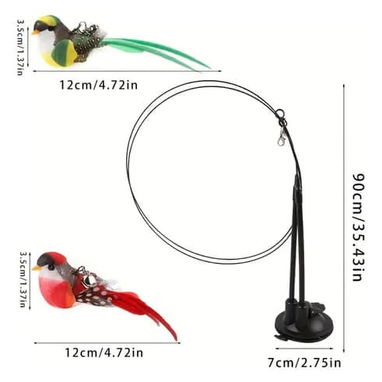Varitas interactivas / con ventosa / pájaros de plumas - 3/4