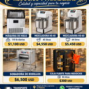Maquina hielo Mezcladora de panaderia Sobadora de rodillos cajas fuerte grandes 86 Litros Transporte incluido - Img 58187174
